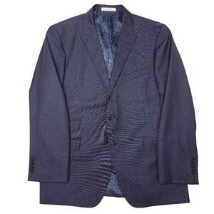 Joseph Abboud Drago Blazer Mens 44R Slim Fit Navy Striped Super 110s 2 BTN EUC